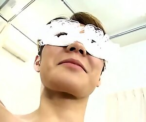 Masked Japanese Nude Ballet Dancer Warms Up