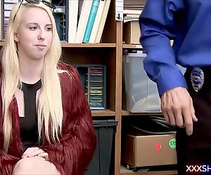 Hot ritch bitch shoplifter got caught and punish fucked