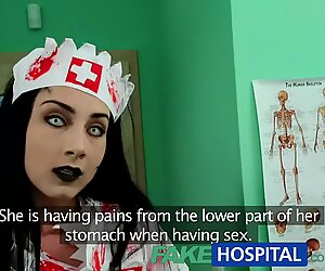 FakeHospital Patient shares doctors cock with halloween zombie nurse