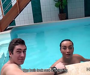 HUNT4K. Cuckold swims while handsome stranger has fun with his girl