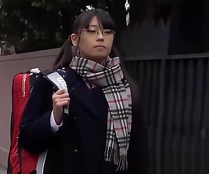 Hot japanese teen Airi Sato sucking on teachers big dick